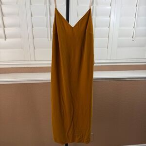 New Good American Velvet Slip Midi Dress Size 1 Grunge Quiet Luxury Boho Chic